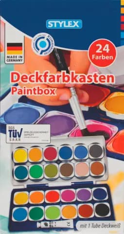 Deckfarbkasten 24 Farben von STYLEX