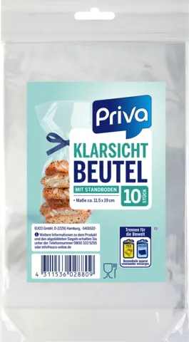 Klarsichtbeutel klein von PRIVA