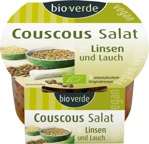 Bio Couscous-Salat mit Linsen & Lauch von BIOVERDE