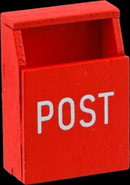 Briefkasten Holz rot von RODERMUND