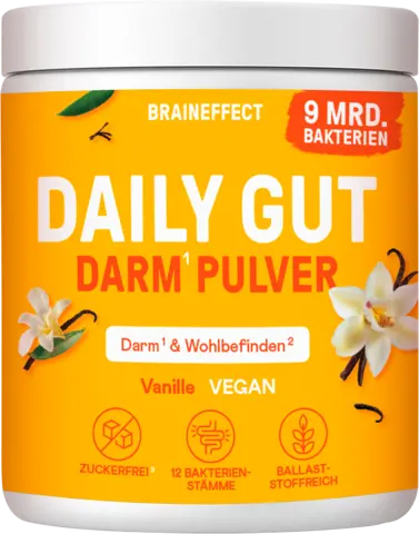 Daily Gut Darm Komplex Pulver Vanille von BRAINEFFECT