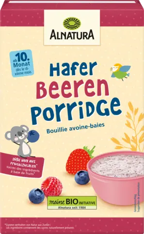 Bio Hafer Beeren Porridge ab 10. Monat von ALNATURA