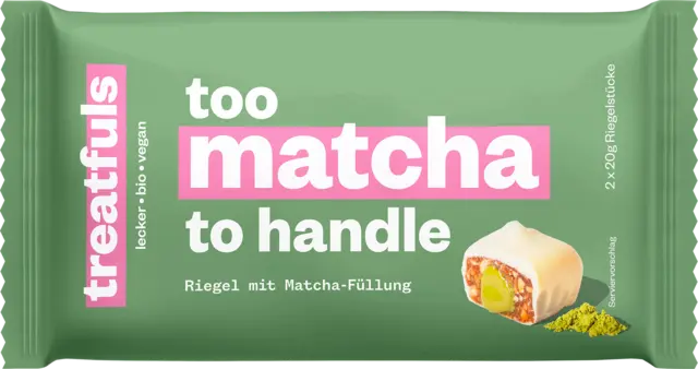 Bio gefüllte Matcha Riegel hell von TREATFULS