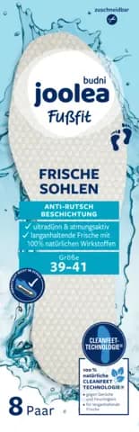 Fußfit Frischesohlen weiß von JOOLEA
