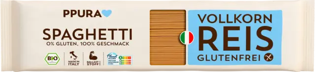 Bio Spaghetti aus Vollkornreis glutenfrei von PPURA