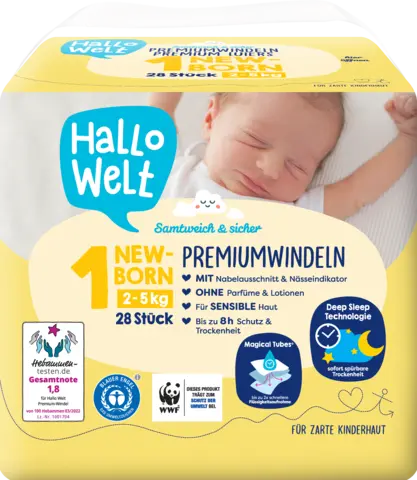 Windel Gr. 1 Newborn von HALLO WELT