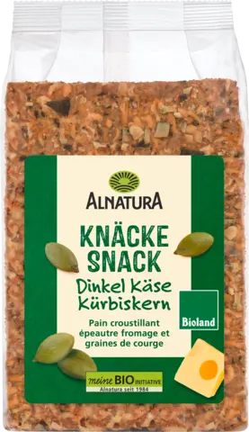 Bio Dinkel Knäcke Käse Kürbiskern von ALNATURA