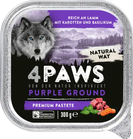 Purple Ground reich an Lamm mit Karotte und Basilikum von 4 PAWS