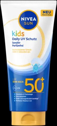 Sun Kids Daily UV Schutz Sensitiv parfümfrei LSF50+ von NIVEA
