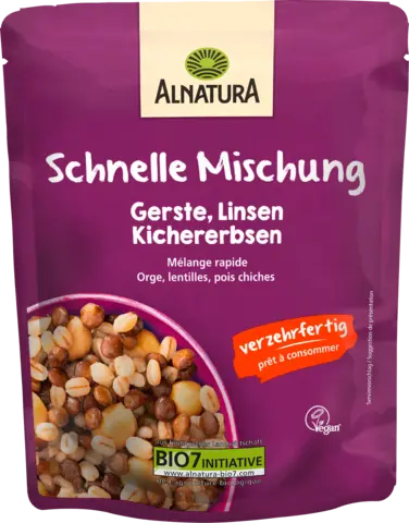 Bio Schnelle Mischung Gerste, Kichererbsen, Linsen von ALNATURA
