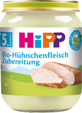 Bio Hühnchenfleisch-Zubereitung ab 5. Monat von HIPP